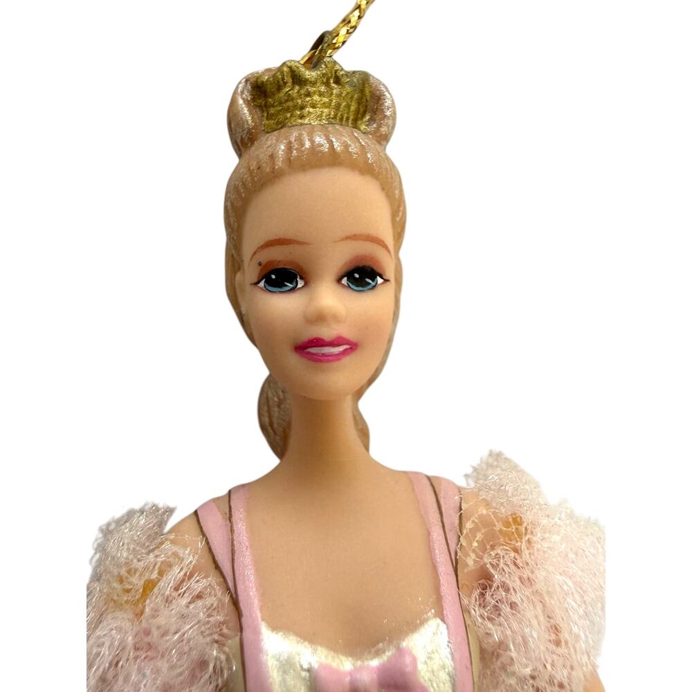 Barbie Ornament Sugar Plum Fairy Avon in Box 1997 Blonde New in Box Pink Dress - Picture 6 of 13